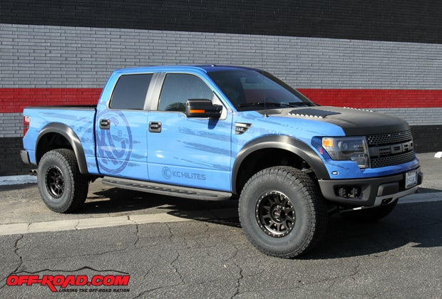 The KC HiLiTES Ford Raptor has already received quite a few upgrades, such as Icons Stage 3 Raptor Suspension System, and Walker Evans 504 Legacy wheels fitted with 37-inch Nitto G2s, but a new Baja Coyote front bumper and a host of new KC HiLiTES Flex lighting are next up.