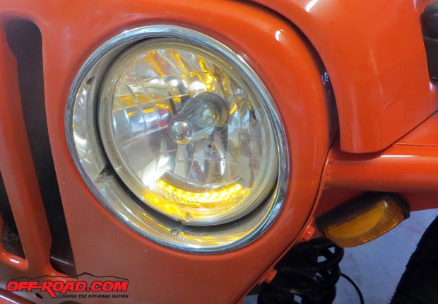 The glass and crystal lenses of the headlights sparkle with Halogen and LED lighting to illuminate your way. The LED portion of these conversion lights is for parking lights and turn signals. 