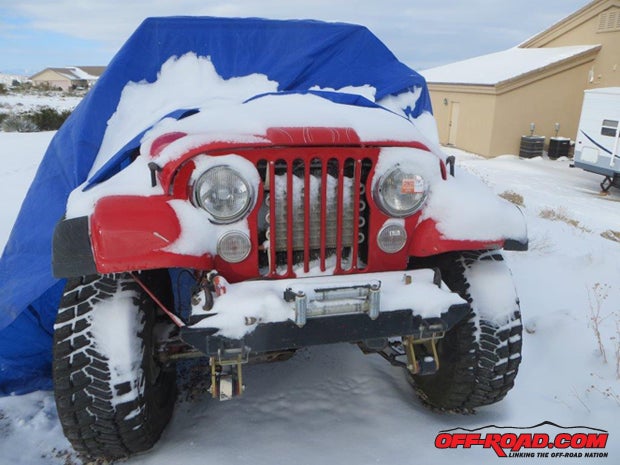 Snow-Covered Jeep