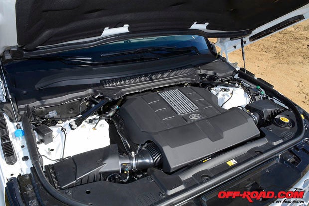 Powering our Range Rover Sport is a 3.0-liter supercharged V6 that produces 340 hp and 332 lb.-ft. of torque.