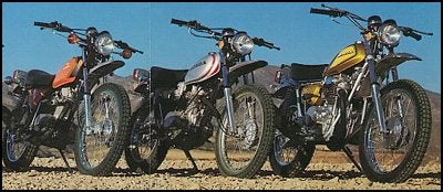 How many of these are still around? Left to right:  XL175, XL250 and the SL350 K2.