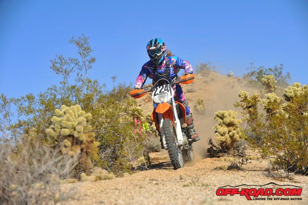Maggie Pearson was another one of the Pearson clan to do well at Laughlin, teaming up with Vernon Zerkle to win 250cc Expert and finish 12th overall, the second Expert team in the field.