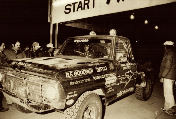 Frank Scoop Vessels en route to capturing the 1977 Baja 500 with on the original Radial All-Terrain T/A. Photo courtesy of BFGoodrich