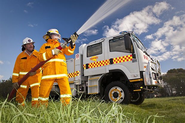 Isuzu 4x4 Special Purpose FTS Trucks are used in Australia to help fight bush fires (Photo Compliments of Isuzu Motors Ltd).