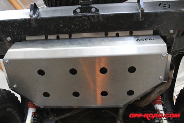 Once installed, our concerns with gas tank protection are laid to rest. Most importantly, the lightweight aluminum Asfir 4x4 piece looks so nice it makes the rear of our TJ look great.  
