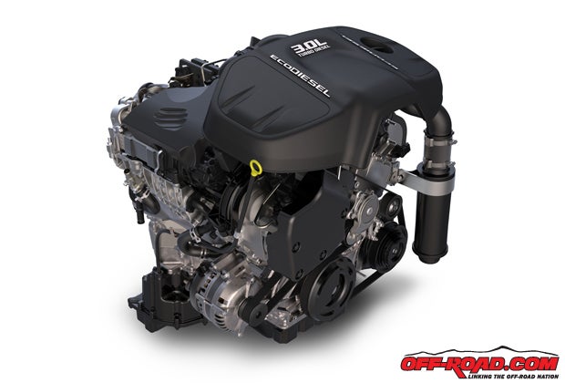 The VM Motori 3.0-liter V6 diesel engine is the same platform used in the 2014 Grand Cherokee, though Ram Engineers did adjust its torque curves for the Ram 1500. It produces 240 horsepower and a class-leading 420 lb.-ft. of torque.