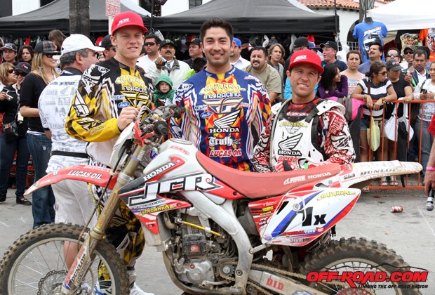 The JCR Honda Team (from left to right): Colton Udall, David Kamo and Timmy Weigand.