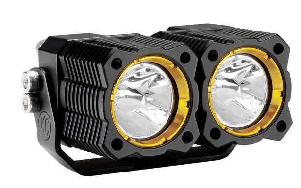 The KC HiLiTES Flex Dual LED is designed to be a standalone unit but they can be stacked or linked together to create a single or multiple rows. The housings are made with high-strength aluminum and use precision tuned reflector optics. The lights come standard with black housings and yellow bezels, but they can be customized with red, blue or black bezels. 