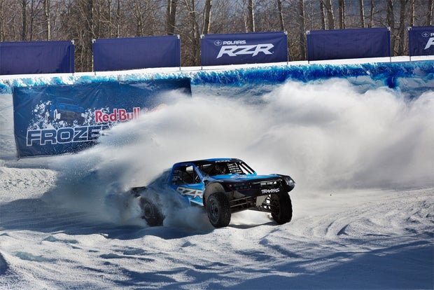 RJ Anderson took the slopes in Maine for the 2016 Red Bull Frozen Rush.