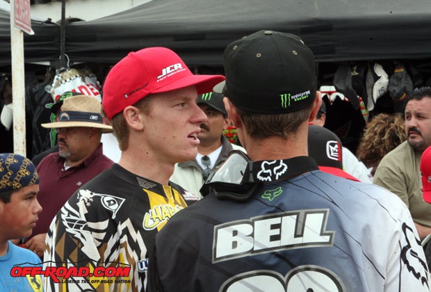 Colton Udall and Robby Bell talk about the day's adventure. 